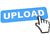 Icon of an upload button to submit a pet photo online for custom pillow creation.